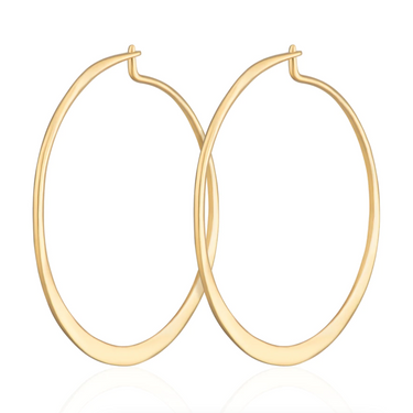 Small flat hoop earrings online