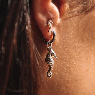 Seahorse Single Huggie Earring by Scream Pretty Australia