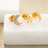 Celestial Set of 3 Single Stud Earrings - Scream Pretty