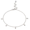 Anklet with sparkle drops Silver by Scream Pretty