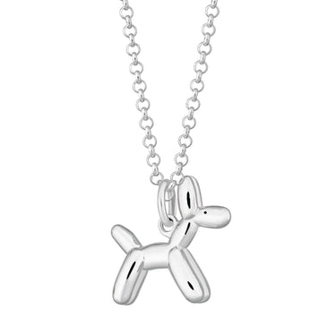 Balloon dog pendant necklace in Silver by Scream Pretty