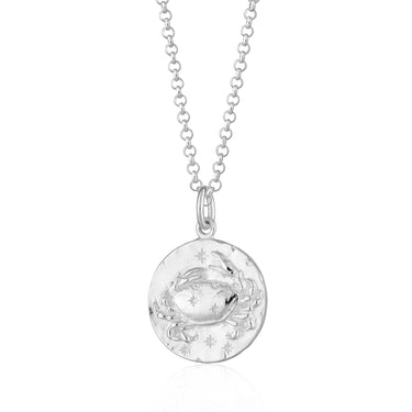 Cancer Zodiac Necklace in Silver by Scream Pretty