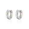 Celestial chunky huggie hoop earrings in Silver by Scream Pretty