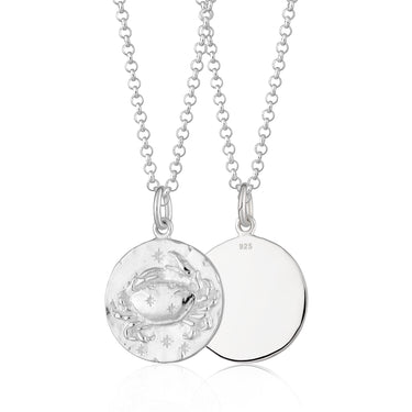 Cancer Zodiac Necklace in Silver by Scream Pretty