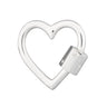 Silver Heart Carabiner Charm Lock by Scream Pretty