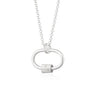 Silver Oval Carabiner Charm Collector Necklace by Scream Pretty