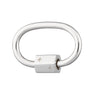 Silver Oval Carabiner Charm Lock by Scream Pretty