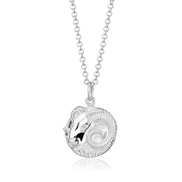 Aries Zodiac Pendant Necklace Silver by Scream Pretty