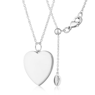 Black Heart Necklace in Silver by Scream Pretty