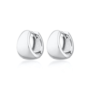 Baroque Pearl Huggie Earrings in Silver by Scream Pretty