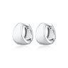 Baroque Pearl Huggie Earrings in Silver by Scream Pretty