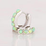 Lime Green Opal Huggie Hoop Earrings - Scream Pretty