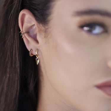 Triple Claw Single Ear Cuff with Black Stones by Scream Pretty Australia