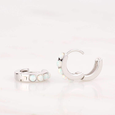 Opal Huggie Hoop Earrings - Scream Pretty