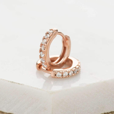 Rose Gold or Black Huggie Hoop Earrings - Scream Pretty