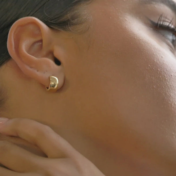 Super Chunk Huggie Hoop Earrings by Scream Pretty