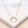 Horn Necklace with Slider Clasp in Gold by Scream Pretty